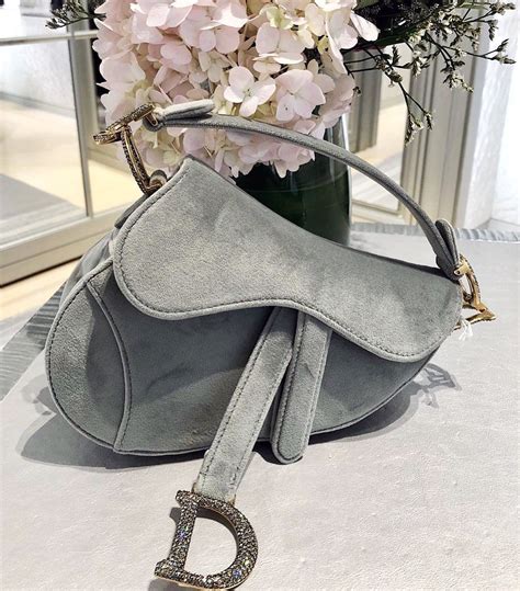 dior velvet saddle bag with crystals